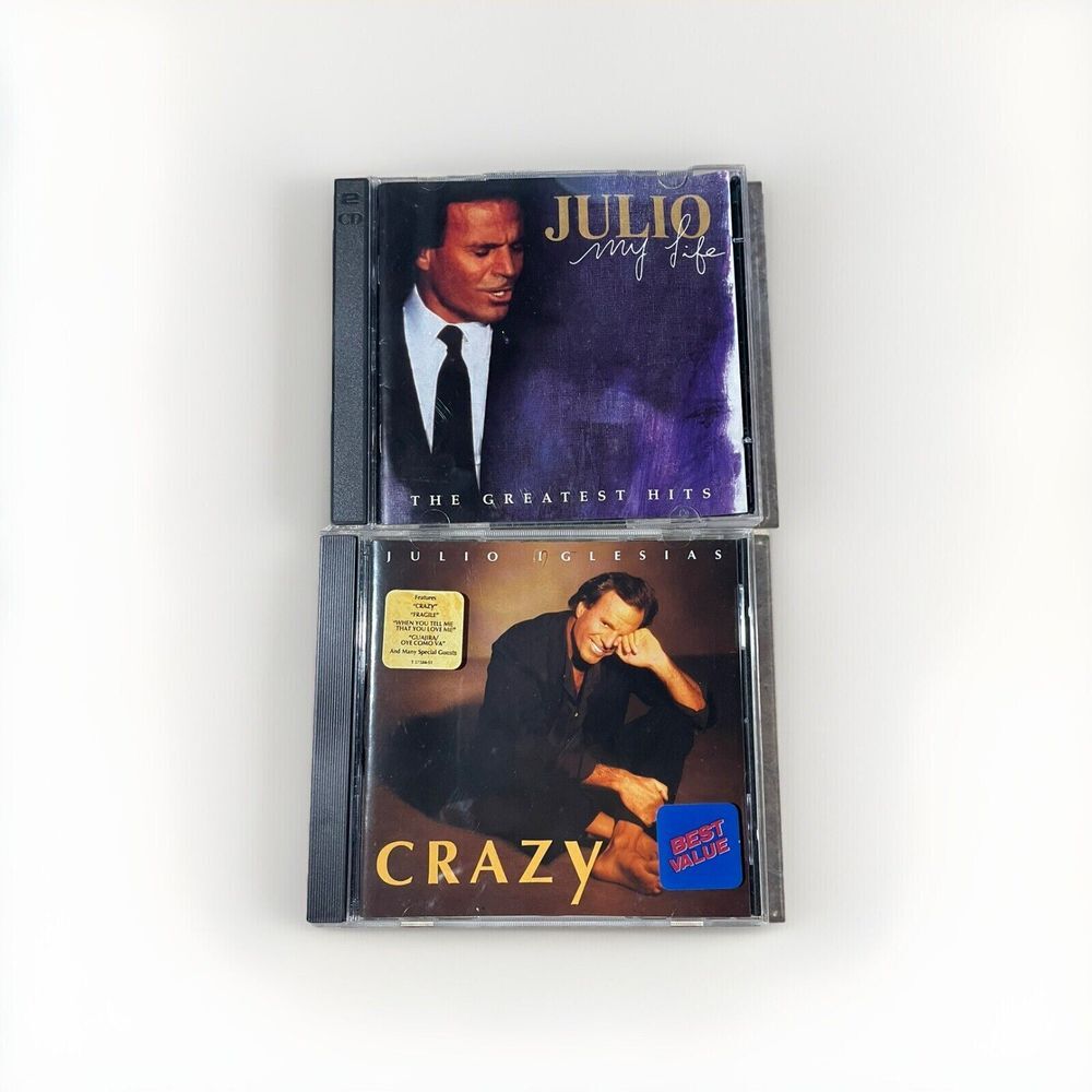 Julio Iglesias Lot of 2 My Life: Greatest Hits 1998 & Crazy 1994 CD Sony